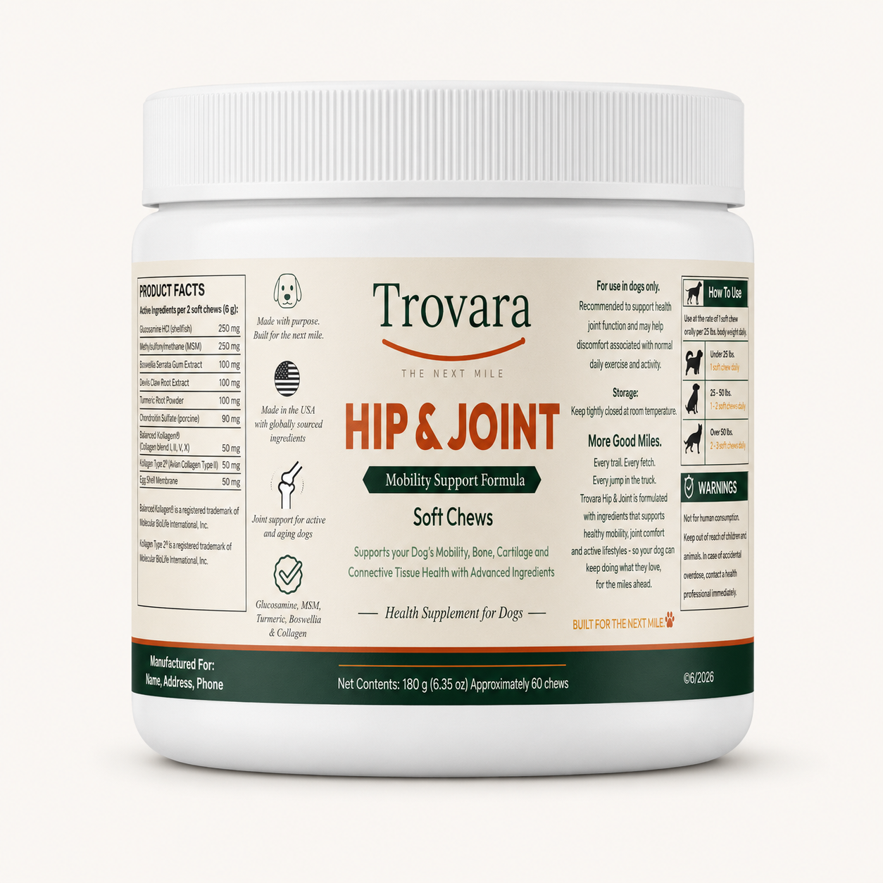Trovara Hip & Joint Soft Chews — The Next Mile