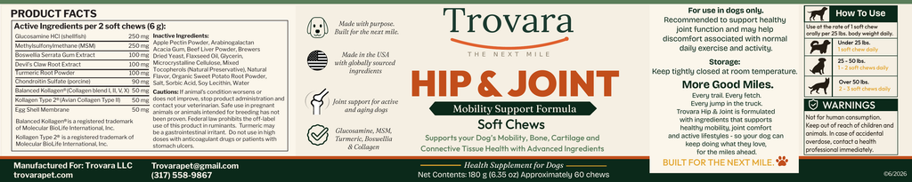 Trovara Hip & Joint Soft Chews — The Next Mile